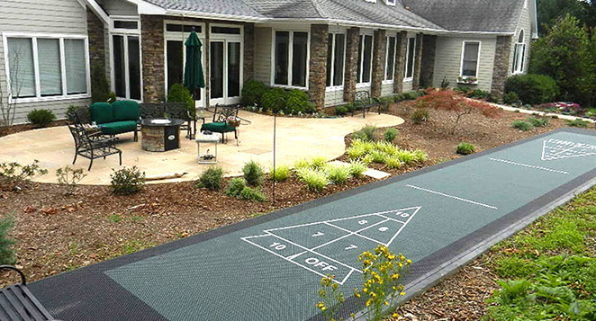 backyard shuffleboard court